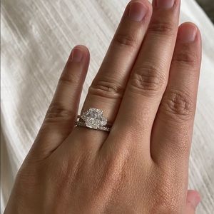 Engagement Ring and Wedding Band Set